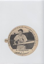 1954 Dixie Lids The Produces Back Red Schoendienst HOF