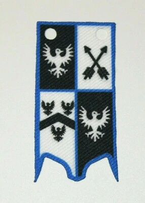 Banner Fahne Flag kompatibel mit Falcon Ritterburg schwarz weiß blau (55)