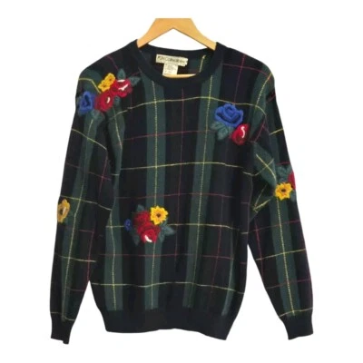 Suéteres bordados a cuadros mezcla de lana vintage JH Collectibles MEDIANOS Foto 1 de 4