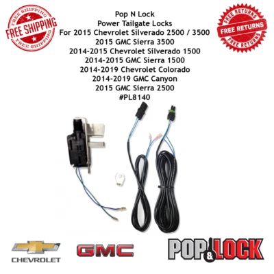 Замок заднего борта с электроприводом Pop N Lock для 14–17 Silverado/ 14–19 Colorado/ 14–19 Canyon - Изображение 1 из 4