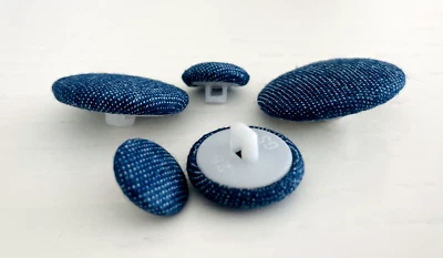 Button Covering Service. 6 Buttons using your own bespoke fabric - Image 1 of 3