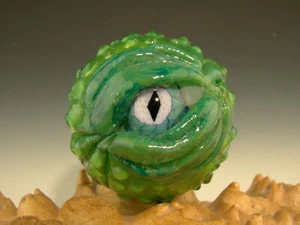 1.7 " Vidrio Mármol MONSTRUO Ojo Murano Ojo Pickle Arte Orbe Curiosidad por Mazet - Imagen 1 de 10