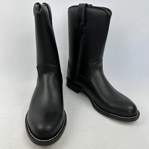 Botas de Vaquero Express Rider Jose para Mujer 7.5 Negras Veganas Cuero Sintético Estilo Cuerda - Imagen 1 de 9