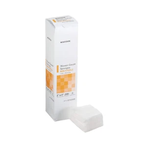 Woven Gauze Sponges, Non-Sterile, 12-Ply, 100% Cotton, 2 in X 2 In, 200 per Pack - Picture 1 of 9