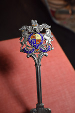 King Edward VII & Queen Alexandra Crowned Souvenir STERLING Spoon *Elephants*
