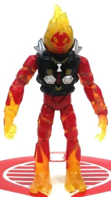 Figura de acción original de 5" de Ben 10 exclusiva Rocket Flyer Heatblast Playmates 2017 Foto 1 de 2