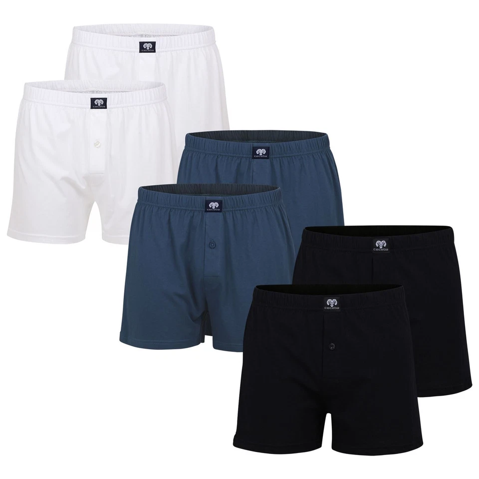 CECEBA Herren Boxershorts mit Eingriff Logo 100% Baumwolle Unterhosen | 2 Stück - Bild 1 von 1