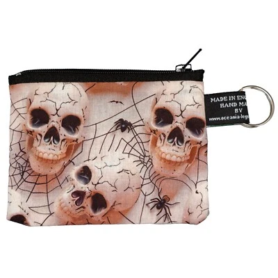 Cartera de monedas y tarjetas con calavera y tela de Halloween OPCIONAL protección RFID relleno de medias Foto 1 de 3