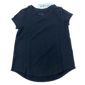 Cat & Jack Toddler Girls Size 4T Short Sleeve Crew Neck T-Shirt Black - Picture 1 of 5