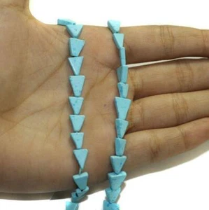 2 Strings Semiprecious Howlite Beads 8x6mm - Picture 1 of 9