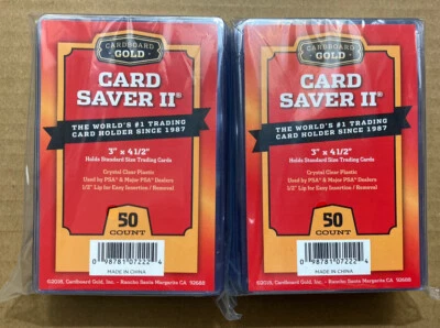 Cardboard Gold Card Saver 2 100(Two 50 Count packages) New sealed PSA Submission - Image 1 of 2