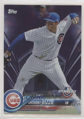 2018 Topps Opening Day Rainbow Purple Foil Anthony Rizzo #6 - Image 1 of 3