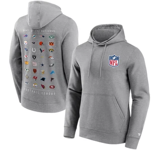 NFL Shield Men's Hoodie Grey All Team Top - New - Picture 1 of 3