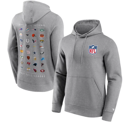 FANATICS NFL Shield Herren Hoodie Grau All Team Top - Neu