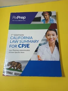 RxPrep California Law Summary for CPJE, 7th - Paperback, by RxPrep - Good - Picture 1 of 5