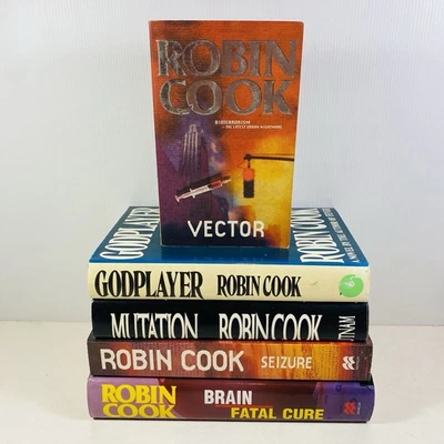 5 Lot (6 Stories) Robin Cook-Mutation, Brain, Fatal Cure, Godplayer, Seizure,+1 - Image 1 of 4