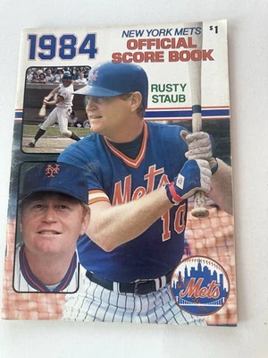 1984 New York Mets Official Score Card,marked,Rusty Staub - Image 1 of 4