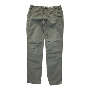Abercrombie & Fitch Mens Skinny Stretch Chino Green 33Wx32L Work 100% Cotton - Picture 1 of 8