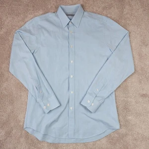 Gieves & Hawkes Dress Shirt Mens 15.5 Blue Bespoke Classic Button Down London - Picture 1 of 8