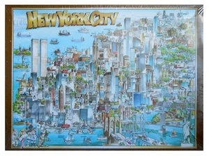 ⭐ NEW YORK CITY Vintage 1988 Jigsaw Puzzle RARE SEALED Twin Towers 504 piece - Picture 1 of 3