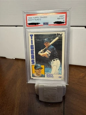 1984 Topps Traded - Rusty Kuntz #66-T PSA 8 - Image 1 of 2