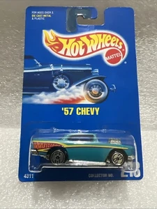 Nuevo 1991 Hot Wheels tarjeta azul '57 Chevy! ¡Escala 1/64! #E5 - Imagen 1 de 4