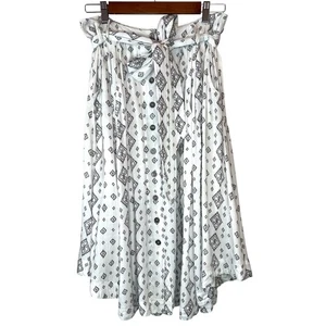 Moon River for Anthropologie Printed Tie-Waist Midi Skirt Women's Medium - Picture 1 of 17