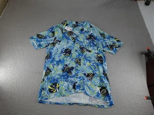 Maui and Sons Shirt Mens Medium Blue Tropical Hawaiian Beach Summer Flowers - Picture 1 of 19