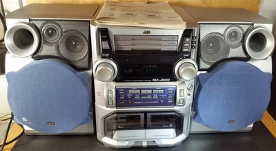 Sistema estéreo JVC MX-J500 AM/FM cambiador de CD con altavoces *Leer* cinta no funciona Foto 1 de 4