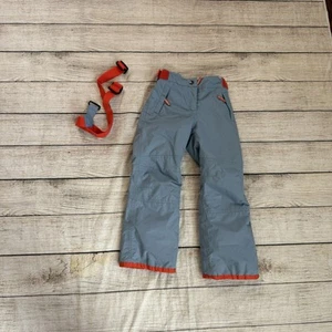 Boden Girls Size 6-7 years blue red suspenders snow winter ski pants - Picture 1 of 17