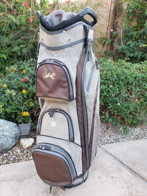 Bolsa de golfe Glove It feminina tecido luxo 15 vias divisórias putter bege acaso areia - Imagem 1 de 4