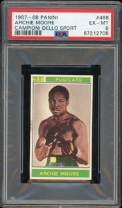 1967-68 Panini Campioni Dello Sport #488 ARCHIE MOORE PSA 6 EX-MT Boxing - Picture 1 of 2