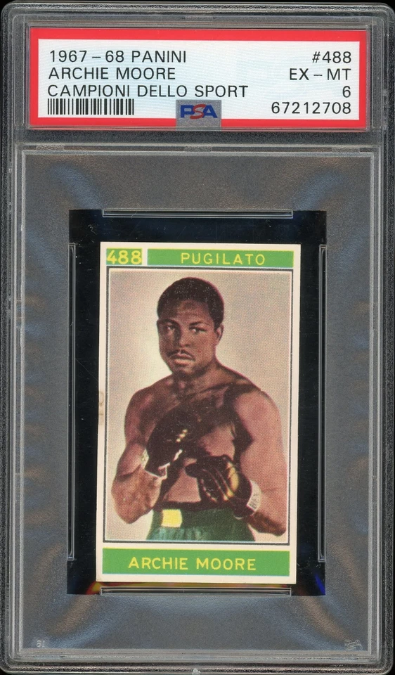 1967-68 Panini Campioni Dello Sport #488 ARCHIE MOORE PSA 6 EX-MT Boxing - Image 1 of 2