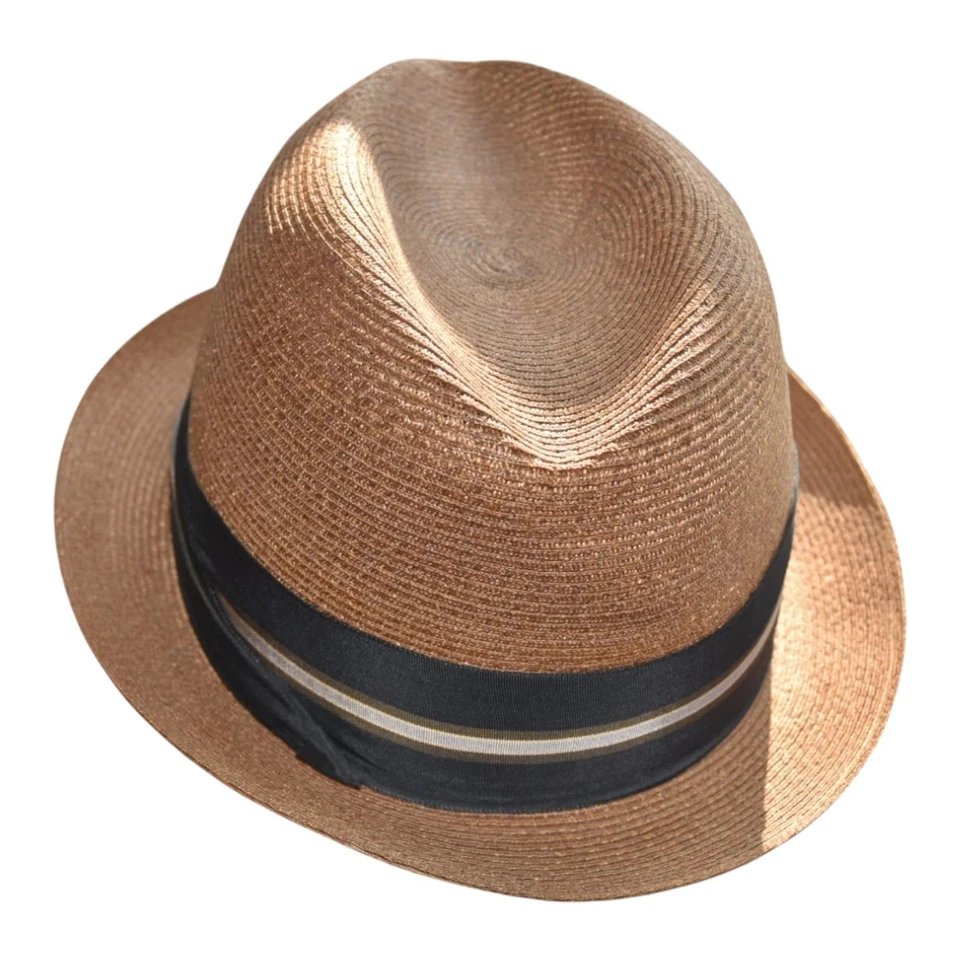 Sombrero de rafia vintage de Adam, Meldrum & Anderson Company años 40 50 para hombre talla 20,5"" Foto 1 de 4