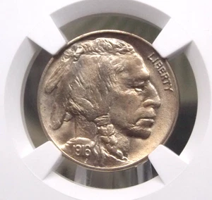1916 "P" Indian Head BUFFALO Nickel 5c NGC MS65 #001 Gem BU Unc ECC&C, Inc. - Picture 1 of 5