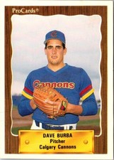 1990 ProCards Dave Burba #645 Calgary Cannons Baseball Card