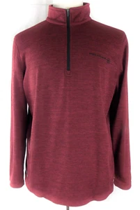 Sudadera Pullover Free Country 1/4 Cremallera Para Hombre Lg Borgoña Micro-Tech Suéter - Imagen 1 de 8