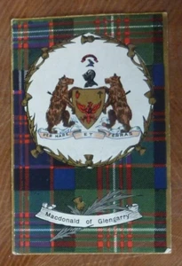 Postal Macdonald of Glengarry Ja Ja Ja Clan Tartán Serie Heráldica Stockton 1905 - Imagen 1 de 2