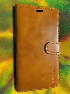 Organizador billetera marrón para teléfono Mulbess Samsung Galaxy S8 Plus - Imagen 1 de 6