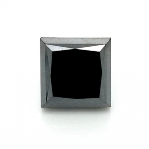 10.89 Carat Fancy Black Diamond Princess Cut Loose Diamond - Picture 1 of 1
