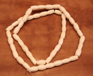 50 tubos de hueso, blanco, en hebra, 1,25 cm, Bonepipes perlas indias, vaquero - Imagen 1 de 5