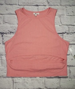 BP Bodycon-Tanktop Damen Größe Large rosa gerippt vorne offen Stil - Bild 1 von 6