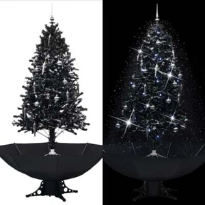 Schneiender Weihnachtsbaum mit Schirmfuß Schwarz 190 cm PVC - Bild 1 von 8