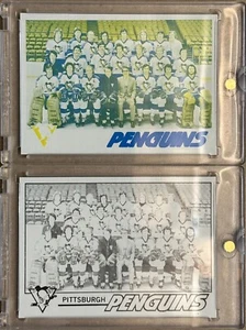 1977 8 TOPPS VAULT Pittsburgh Penguins #1/1 DUAL NEGATIVE COLOR SEPARATION PROOF - Picture 1 of 2