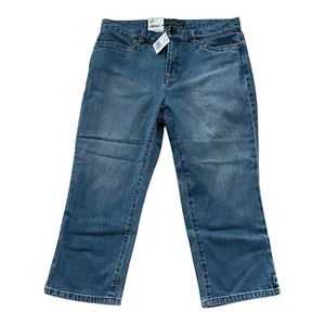 RALPH LAUREN Capri Classic Midcalf Jeans Women 8 (31x21) Medium Wash Blue New - Picture 1 of 12