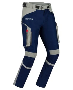 PANTALONI MOTO BERING AUSTRAL GTX LAMINATI GORE TEX GRIGIO BLU ROSSO TG L - Picture 1 of 9