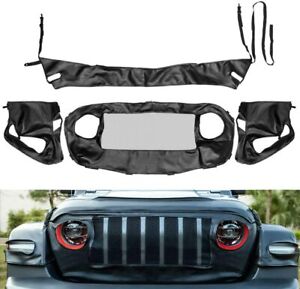 Front End Grille Cover Protector Kit For Jeep Wrangler JL Gladiator JT 2018-2021
