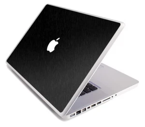 BLACK BRUSHED TEXTURE Vinyl Lid Skin Decal fit Apple MacBook Pro 15 A1268 Laptop - Picture 1 of 1