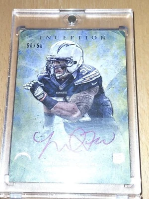 Manti Te'o 50/50 JERSEY 2013 Topps Inception Rookie Autograph Yellow #140 - Image 1 of 2