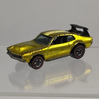 RARO Hot Wheels Redline 1969 EE. UU. Amarillo MIGHTY MAVERICK EE. UU. Foto 1 de 4